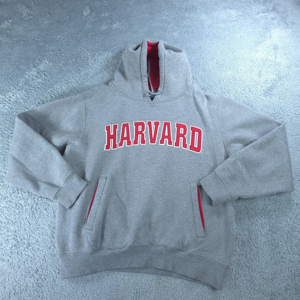 Harvard Crimson Sweatshirt Mens Medium Gray College Team Edition Apparel Hoodie